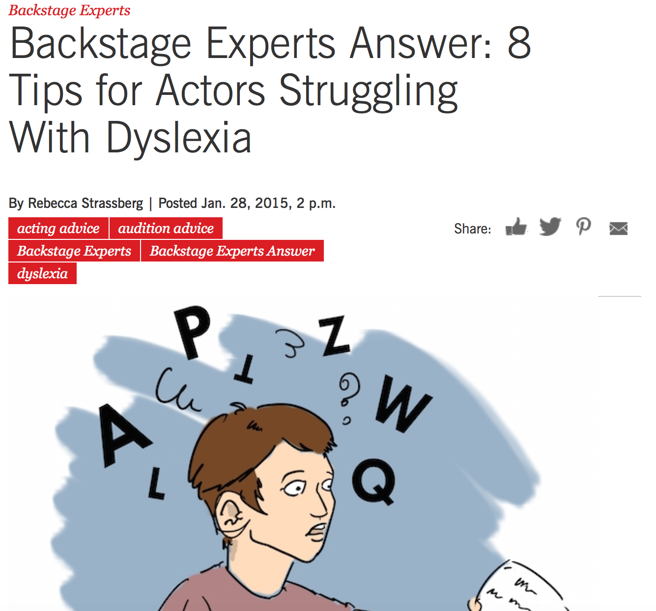 Acting With Dyslexia